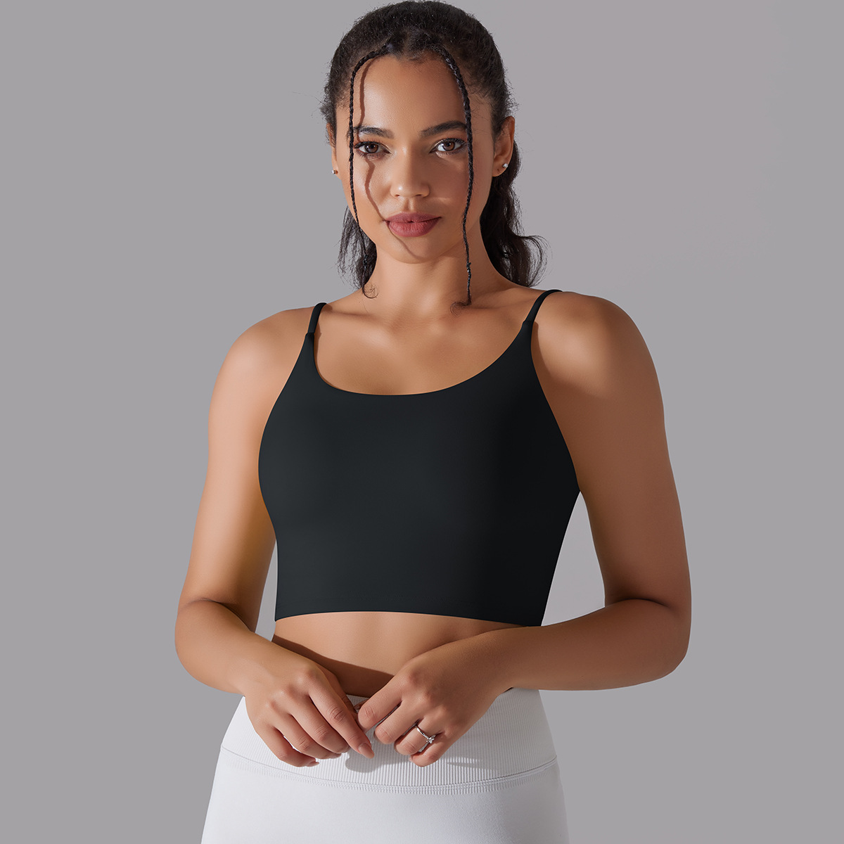 Einfacher Stil Einfarbig Nylon Baumwollmischung U-Ausschnitt Aktive Tops Weste display picture 51