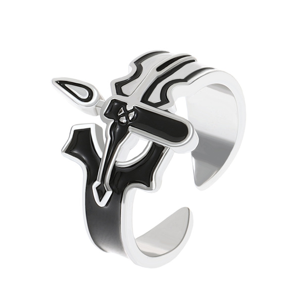 Retro fashionable elegant small design geometric ring