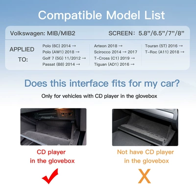 Suitable for Volkswagen Simsiz CarPlay və Android Auto - suitable-for-volkswagen-mibmib2-system