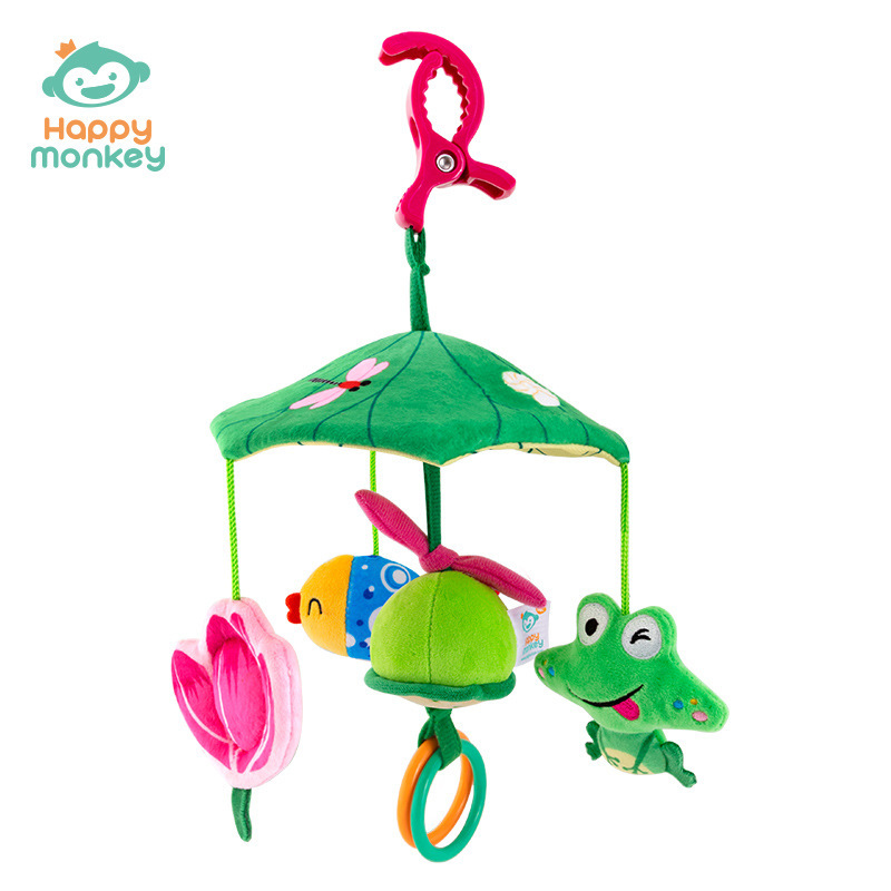 Happy Monkey Baby Carriage Paraguas Baby Lathe Colgante Campana Campana