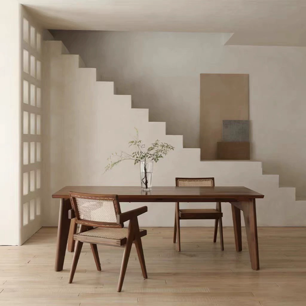 Тихий ветер гостиная из цельного дерева обеденный стол стул современный бревенчатый стол креативный учебный стол простой длинный стол стол