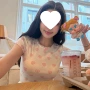 蕾丝爱心印花短袖t恤