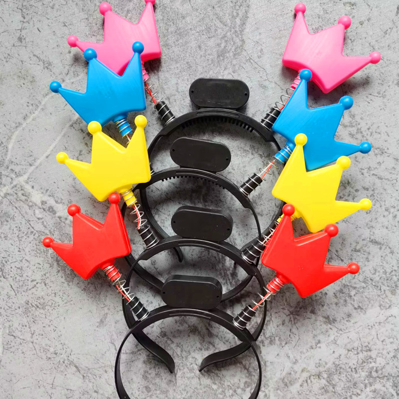 Tocado luminoso estrella de cinco puntas diadema de primavera estrella diadema horquilla palo de luz flash estrella de cinco puntas accesorios de horquilla