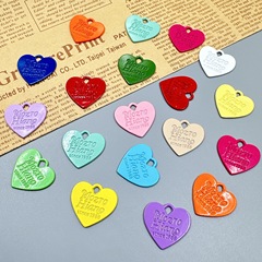Color spray paint candy English love tag tag alloy bracelet diy jewelry accessories pendant necklace pendant