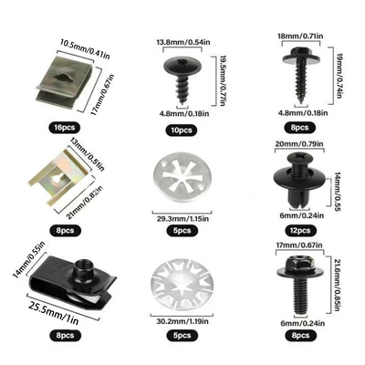 U-Shaped Clip Nut Body Screw: Digər kuzov və aksesuarlar