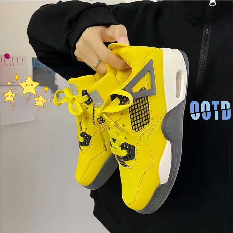 Electric Mother Huang's Spring Air Cushion Sports Shoes for Couples, Versatile High-Street Casual Dad Shoes for Men and Women, Student Running Shoes