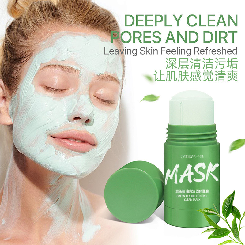 Green Tea Oil Control Cleansing Solid Mask Mud Mask Deep Cleansing Oil Control Blackhead Removal Moisturizing Smear Mud Mask Wholesale