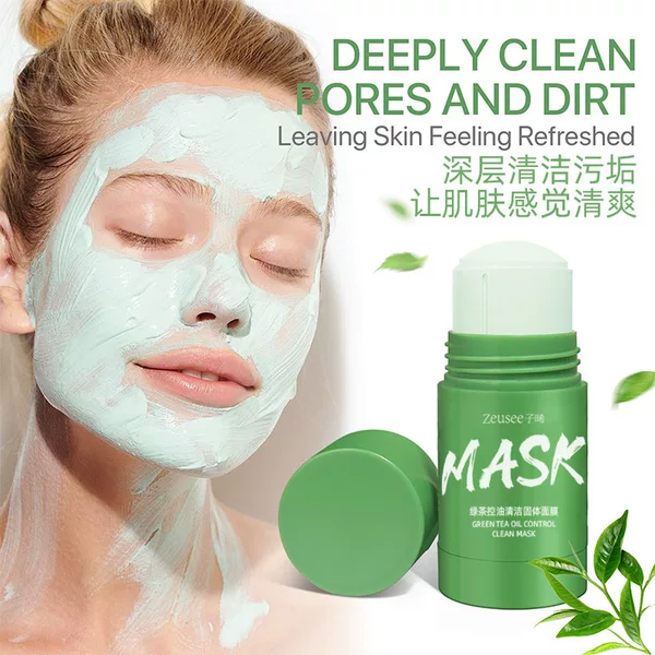 Green Tea Oil Control Cleansing Solid Mask Mud Mask Deep Cleansing Oil Control Blackhead Removal Moisturizing Smear Mud Mask Wholesale