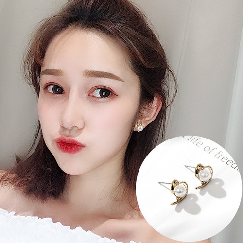 Night market stall supply 925 silver needle pearl earrings ins style fashion versatile earrings simple temperament earrings wholesale
