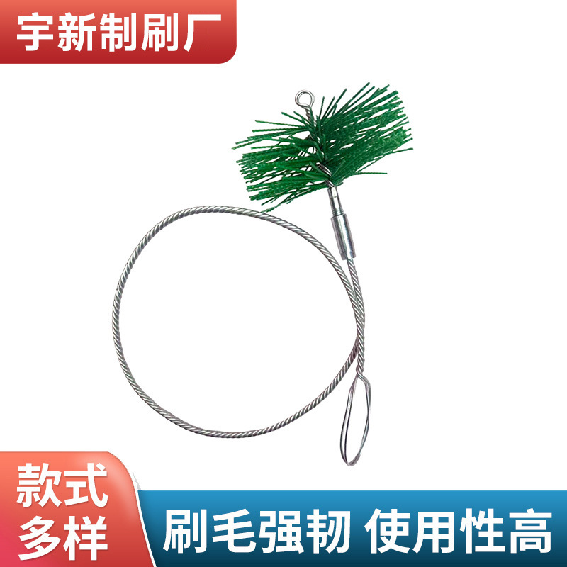 M12 Screw Chimney Pipe Cleaning Brush Set with 1m Long Handle Connecting Rod Nylon Dust Cleaning Tool Brush