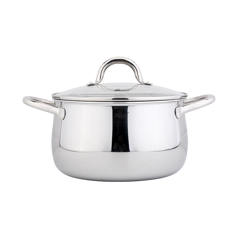 Bossd Bosch 18 / 10 acero inoxidable grosor 24cm tambor de olla de fideos 6L olla de carne de fideos