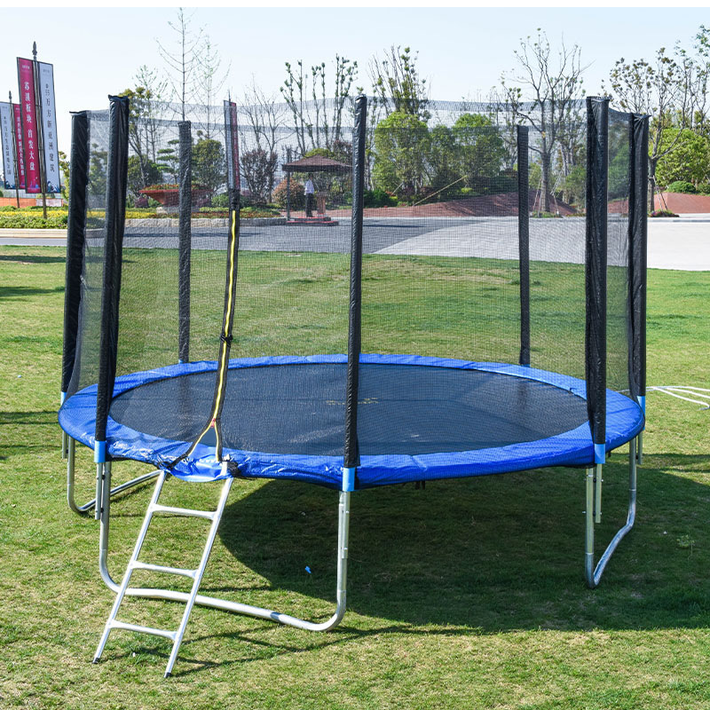 Trampolín 2,44 m para adultos y niños, exterior, con escalera y red de seguridad image 5