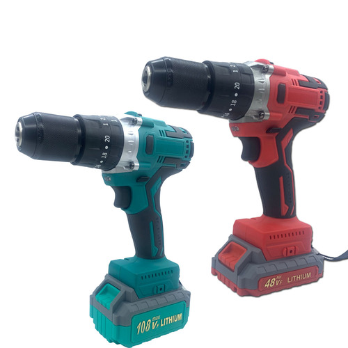 Multifunction 13MM High Power Lithium-Ion Drill, Three-Function Impact Model Electric Screwdriver Key Machine for Export