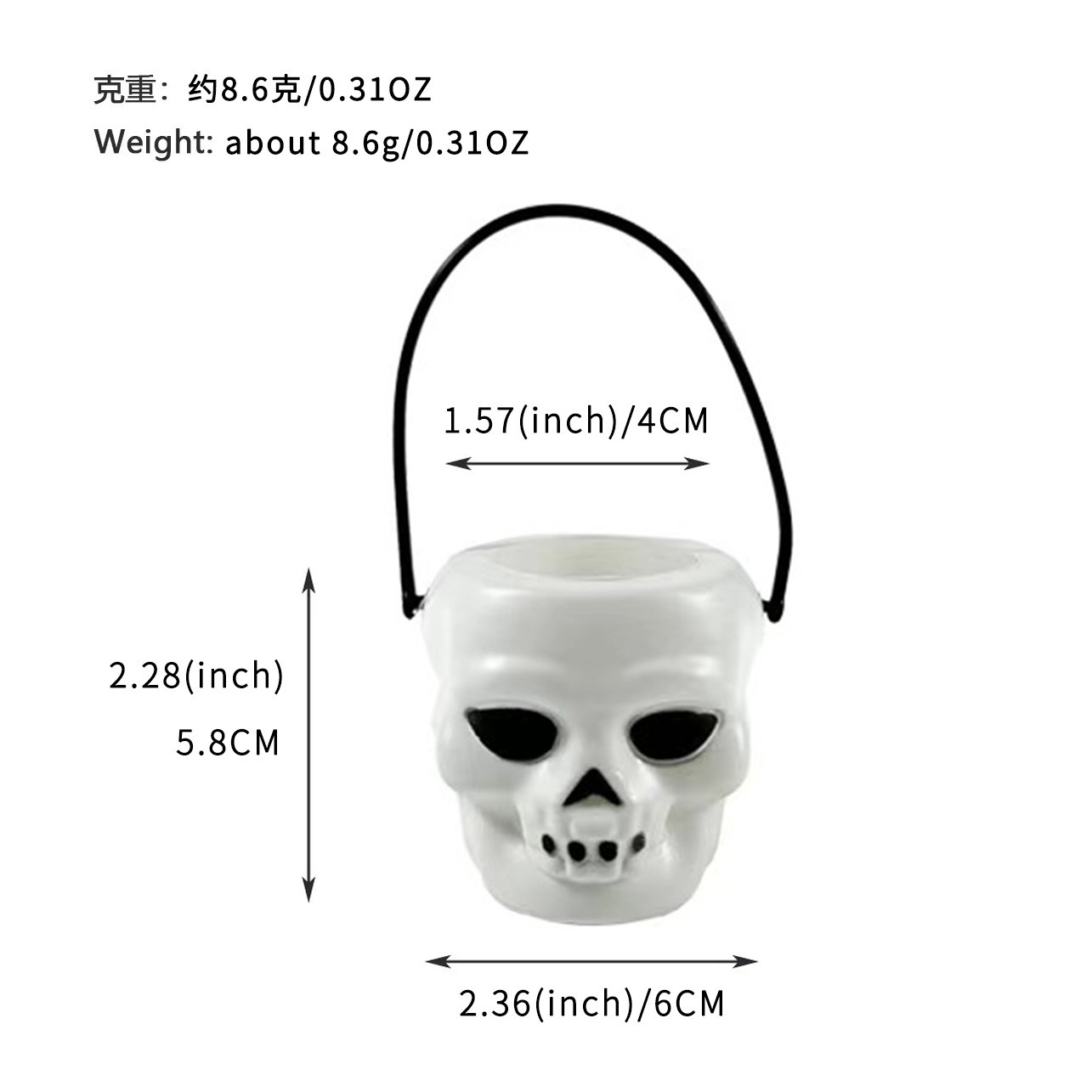Inventario al por mayor de todo tipo de Halloween portátil mini niños barril de azúcar fantasma día esqueleto de plástico pequeña calabaza lata