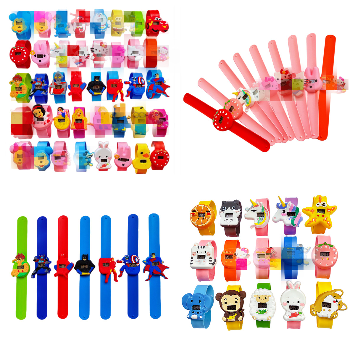 2025新款卡通电子手表 防水 可爱动物儿童学生啪啪圈男女礼品汽车