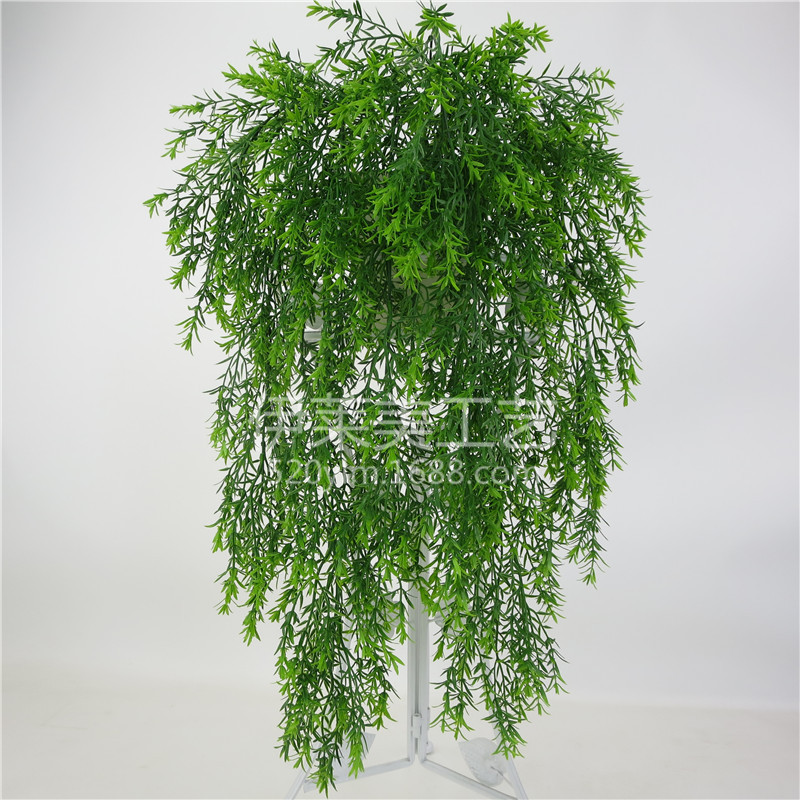 Single simulation home Fortune grass wall hanging orchid hanging flower home wedding home Flower rattan fake flower rattan Green Leaf home