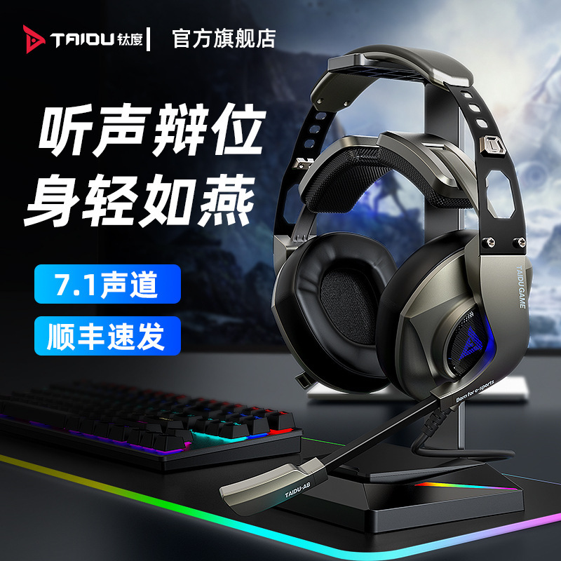 Factory wholesale A8 leader wired computer headset headset game usb peace elite headset 7.1 sound