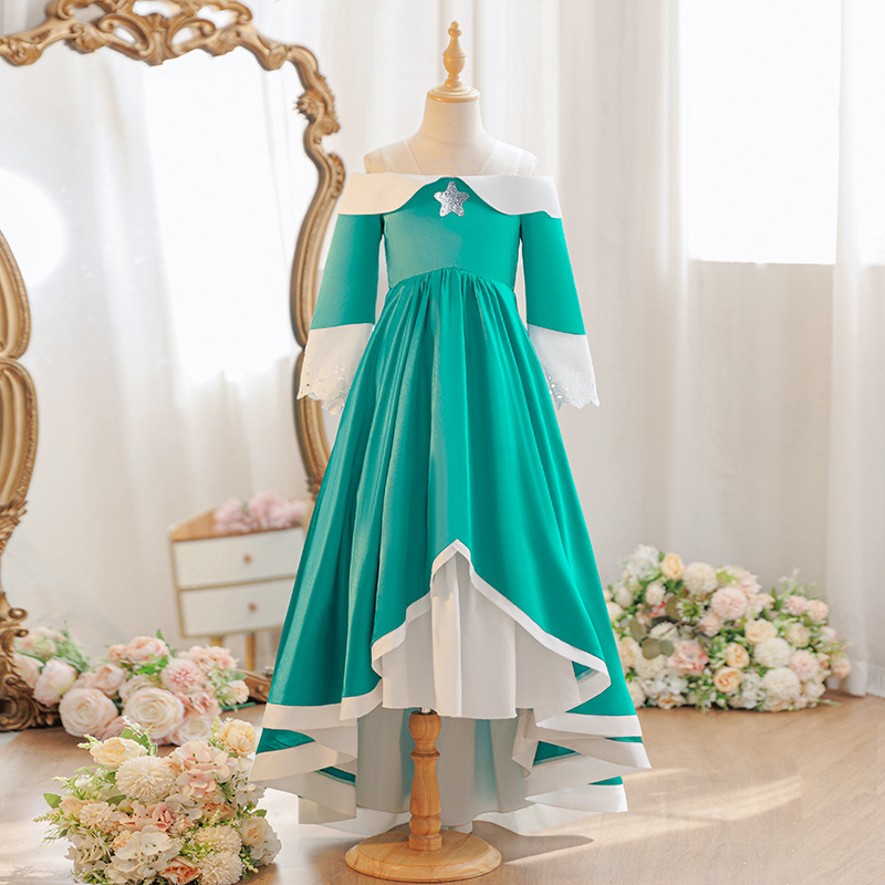 2026 Cross-Border Rotasha Mario Movie New Amazon Cosplay Costume Dress Children's Dress Gown