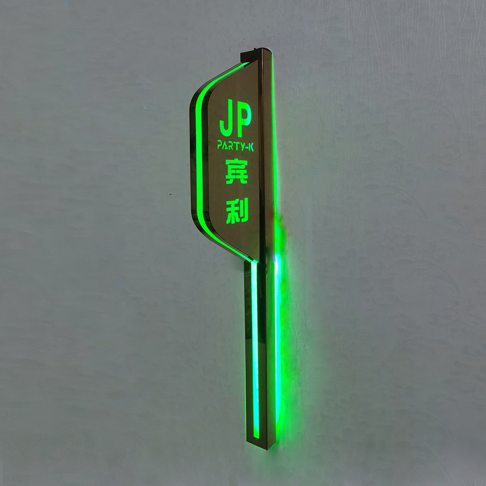 Nuevo gran acero inoxidable de alta calidad KTV Club Baño de pies hotel LED caja luminosa número de puerta luz de puerta