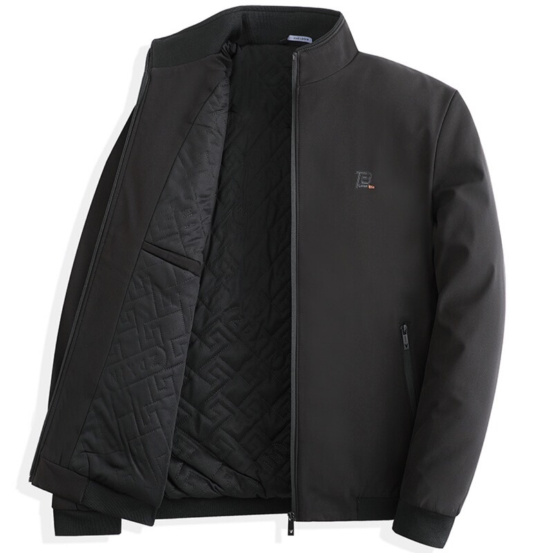 1628 Middle-aged Dad cotton and thickening Jacket Jacket Autumn and Winter New Zipper Middle-aged Casual Jacket