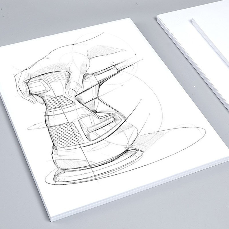 100 hojas de papel A4 copiadas e impresas estudiantes papel de borrador de papel blanco dibujo de papel engrosado A4 papel de impresión al por mayor image 4