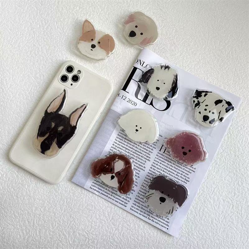 Cute Animal Phone Airbag Stand, Extendable and Foldable, Simple Solid Color Lazy Stand, Wholesale from Manufacturer
