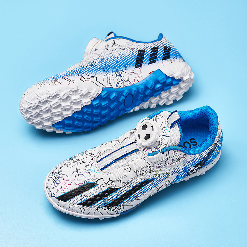 En nombre del botón giratorio, zapatos de fútbol, niños, escote, niños, niños, uñas rotas, zapatos deportivos de entrenamiento para jóvenes estudiantes