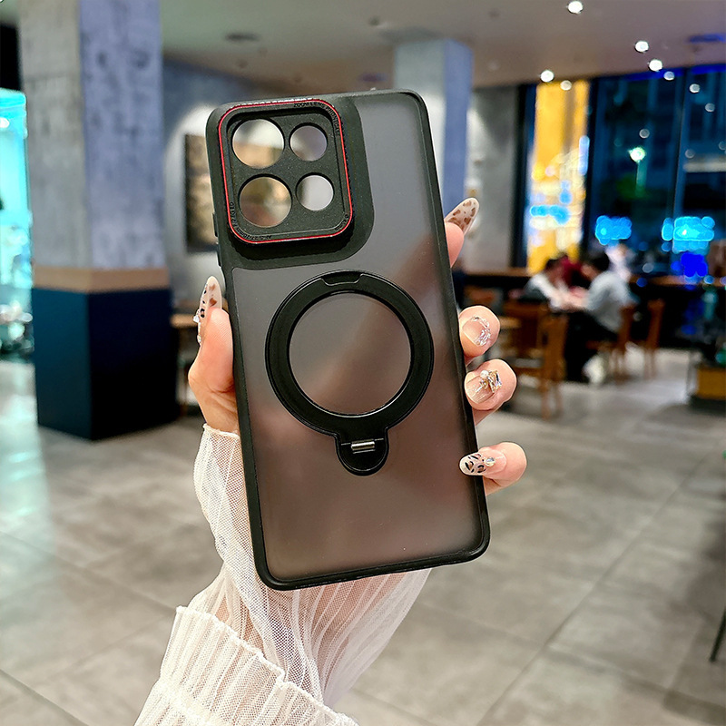 Suitable for Moto g Power 2025 Mobile Phone Case Moto g 2025 Protective Cover Frosted Magnetic Stand Case