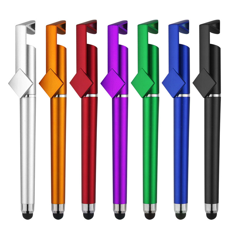 Soporte pantalla táctil color push gel pluma al por mayor esmerilado firma negro agua pluma publicidad pluma de carbono impresión logo