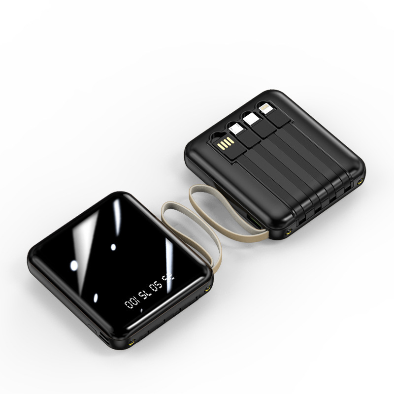 3C认证工厂批发自带线充电宝 5V2A便携移动电源企业礼品LOGO定制|undefined