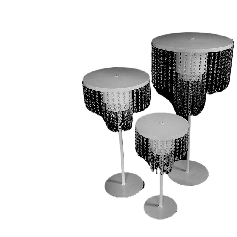 Nueva mesa de bodas, flor, candelabro, mesa de cristal de metal, estante de flores, banquete de bodas, decoración de mesa principal, accesorios, Mei Chen