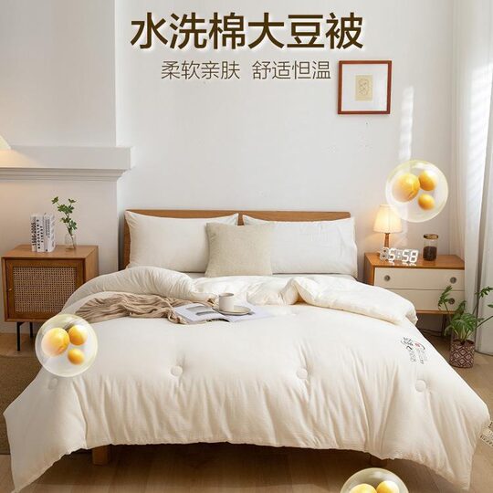 Japan Exports Raw Cotton Washed Cotton Soybean Fiber Summer Cool Quilt Air-conditioning Quilt Spring and Autumn Single Quilt Core Winter Quilt Summer Quilt