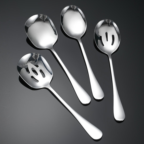 Stainless steel public spoon kitchen Western food hotel large rice serving spoon serving self-service spoon