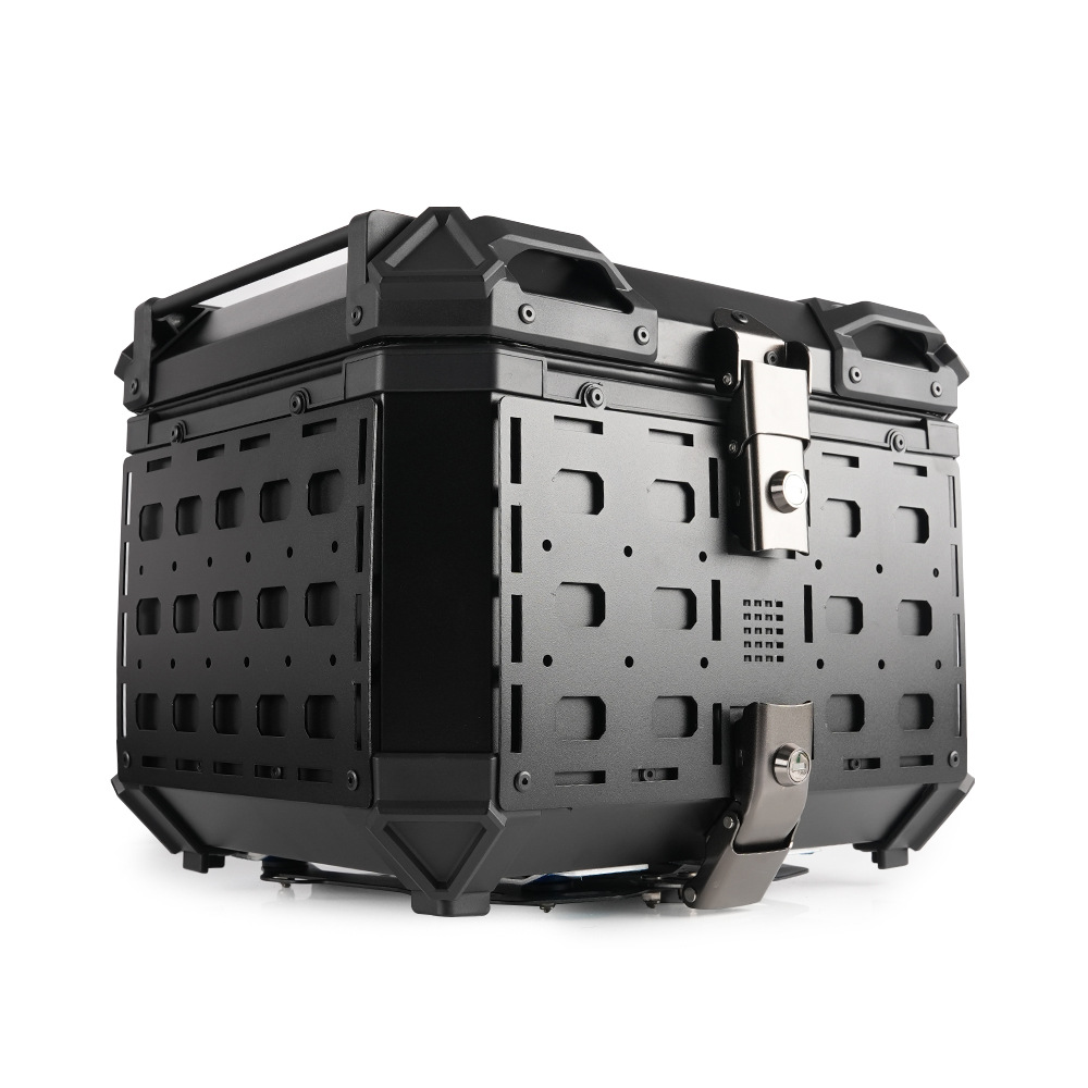 45L Motorcycle High-Strength Abs Quick-Release Waterproof and Anti-Collision Storage Box, Universal Large-Capacity Storage Tail Box for Electric Vehicles