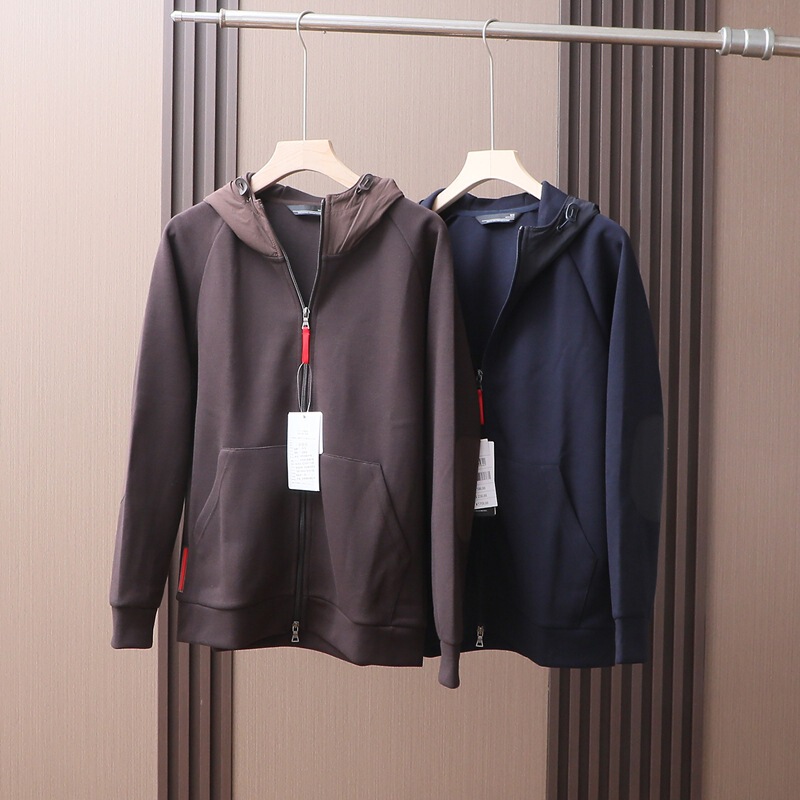 Italian Old Money Style! Early Autumn New Men's Casual Versatile Double-Ended Zipper Hooded Jacket Cardigan Sweatshirt