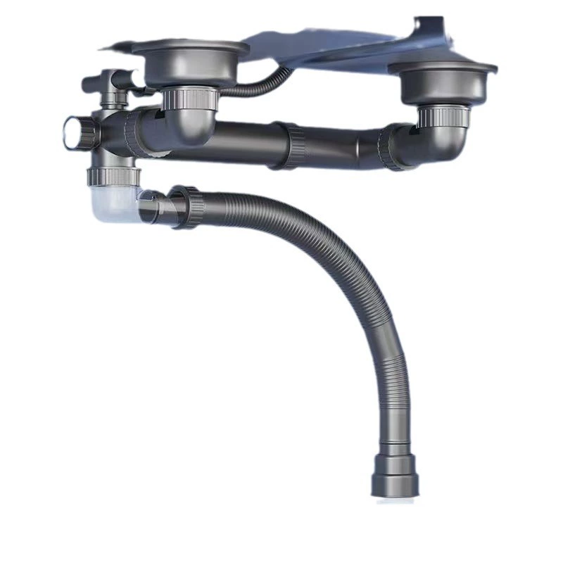 Kitchen Washing Basin Lower Sink Single Sink Double Slot Caiting Basin Dilemma Anti -Container Differential Drainage Pipe