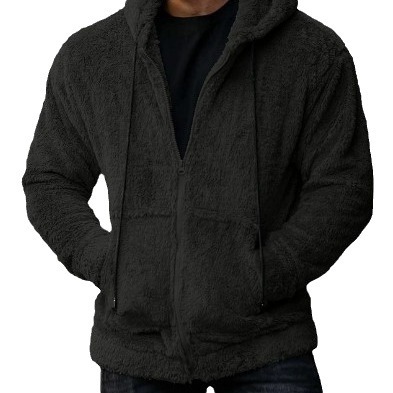 Herren Kapuzenjacke Aus Plüsch Strickjacke Für Den Herbst_voghion.com