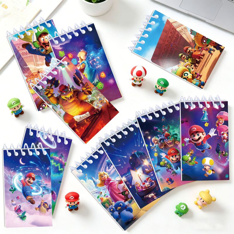 Cross-Border Super Mario Themed Notebook Birthday Party Gift Children's Journal Gift Spiral Notebook
