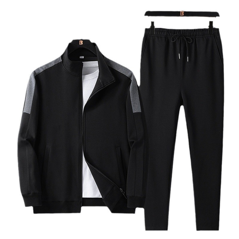 Trajes deportivos transfronterizos de primavera y otoño para hombres, ropa de papá, ropa casual de dos piezas, chaqueta de hombre, ropa de otoño, pantalones rectos