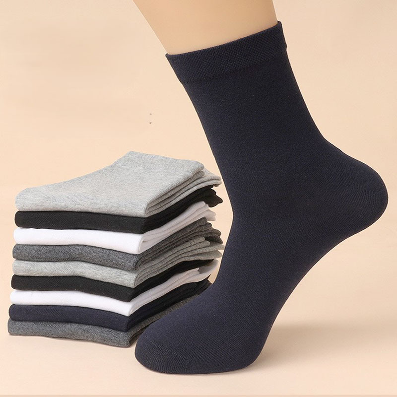 200 pin socks men's mid-tube socks spring and summer four seasons solid color business cotton socks leather shoes middle-aged and elderly labor protection socks 200 pin socks men's mid-tube socks spring and summer four seasons solid color business cotton socks leather shoes middle-aged and elderly labor protection socks