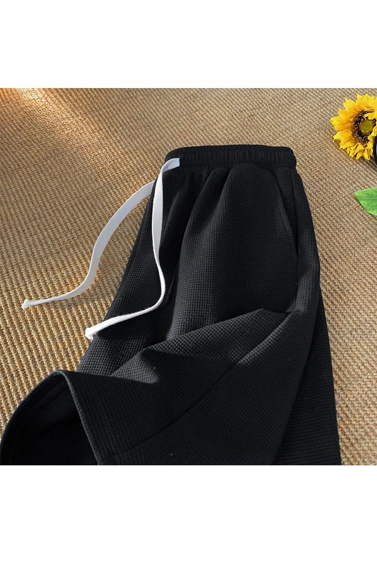 Men's Summer Sports Casual Shorts Loose Plus Size Waffle Five Point Pants New Style_viptrois.com