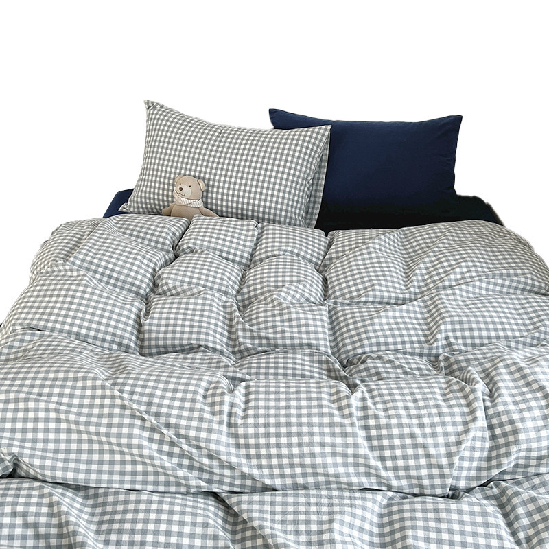 Minimalistisches Bettwäsche Set Aus Gewaschener Baumwolle_voghion.com