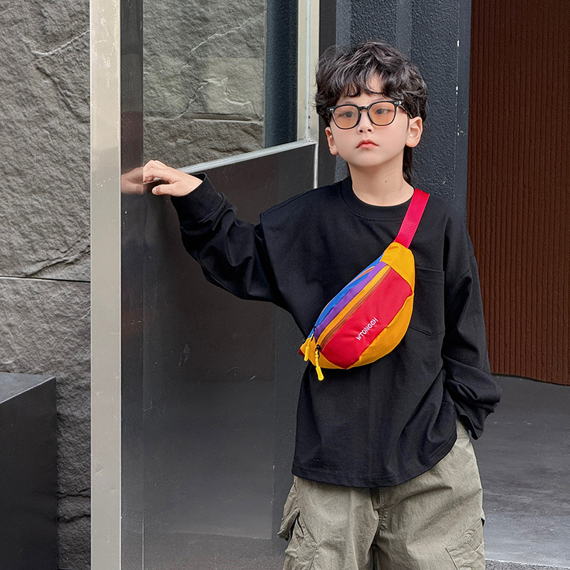 Bolsa de pecho de moda coreana para niños y niñas, bolso de pecho de gran capacidad, bolso de viaje ligero para niños, nuevo bolso de comercio exterior para niños