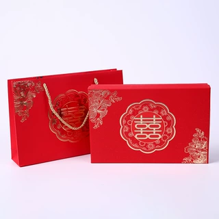 定制结婚婚礼包装礼金盒现金礼盒聘金盒结婚提亲装钱彩礼箱聘礼