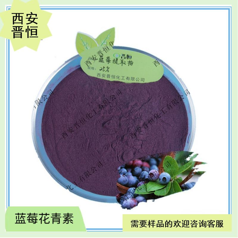 蓝莓花青素25%水溶 蓝莓提取物100g起订现货