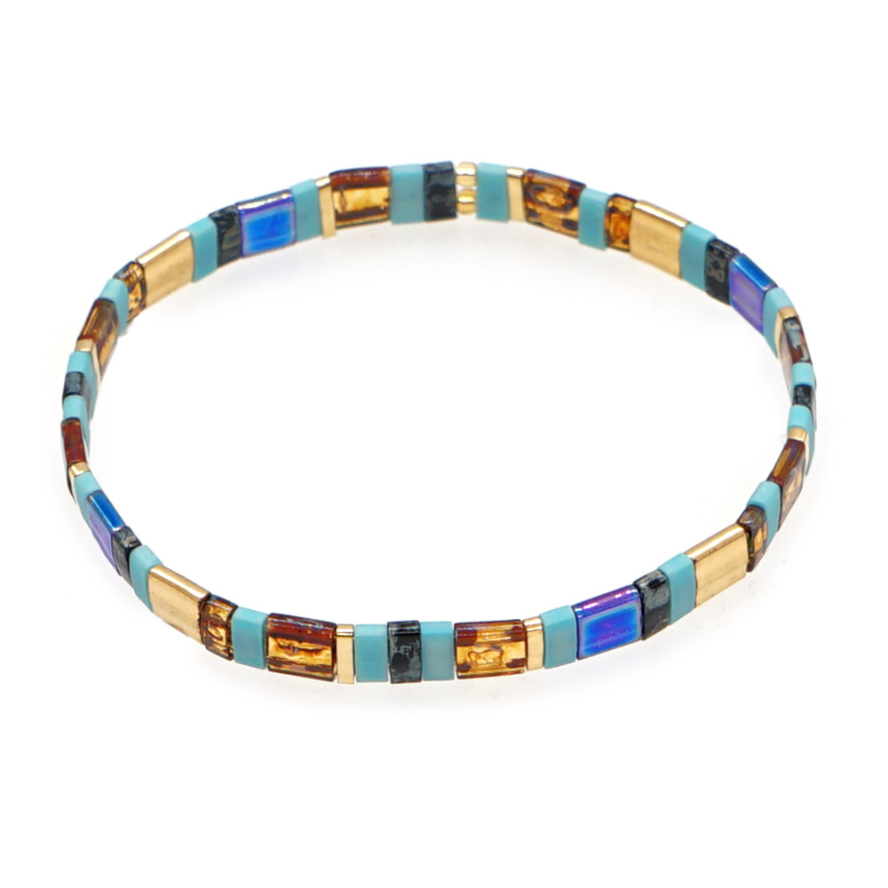 New Year Egyptian Style Retro Tila Beads Hand-beaded Stacked Belt Small Bracelet display picture 5