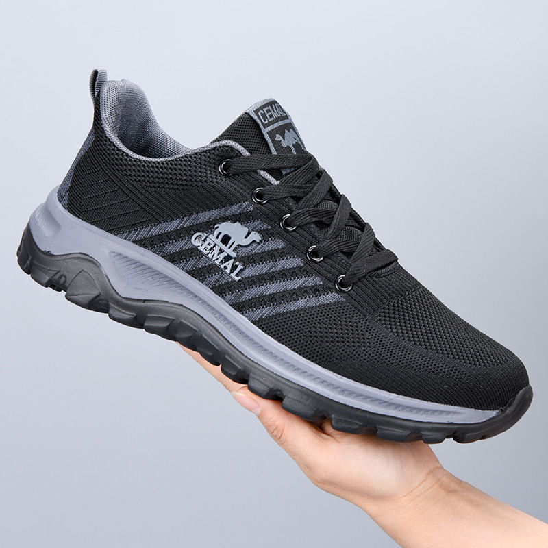 Zapatos de papá transpirables de verano para hombres Zapatos de mediana edad y ancianos de suela blanda Zapatos deportivos ligeros desodorantes Zapatos casuales adhesivos fríos