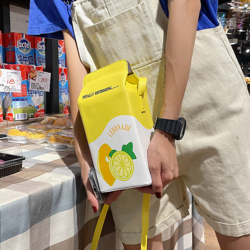 Small Pu Leather Fruit Square Buckle Crossbody Bag display picture 31