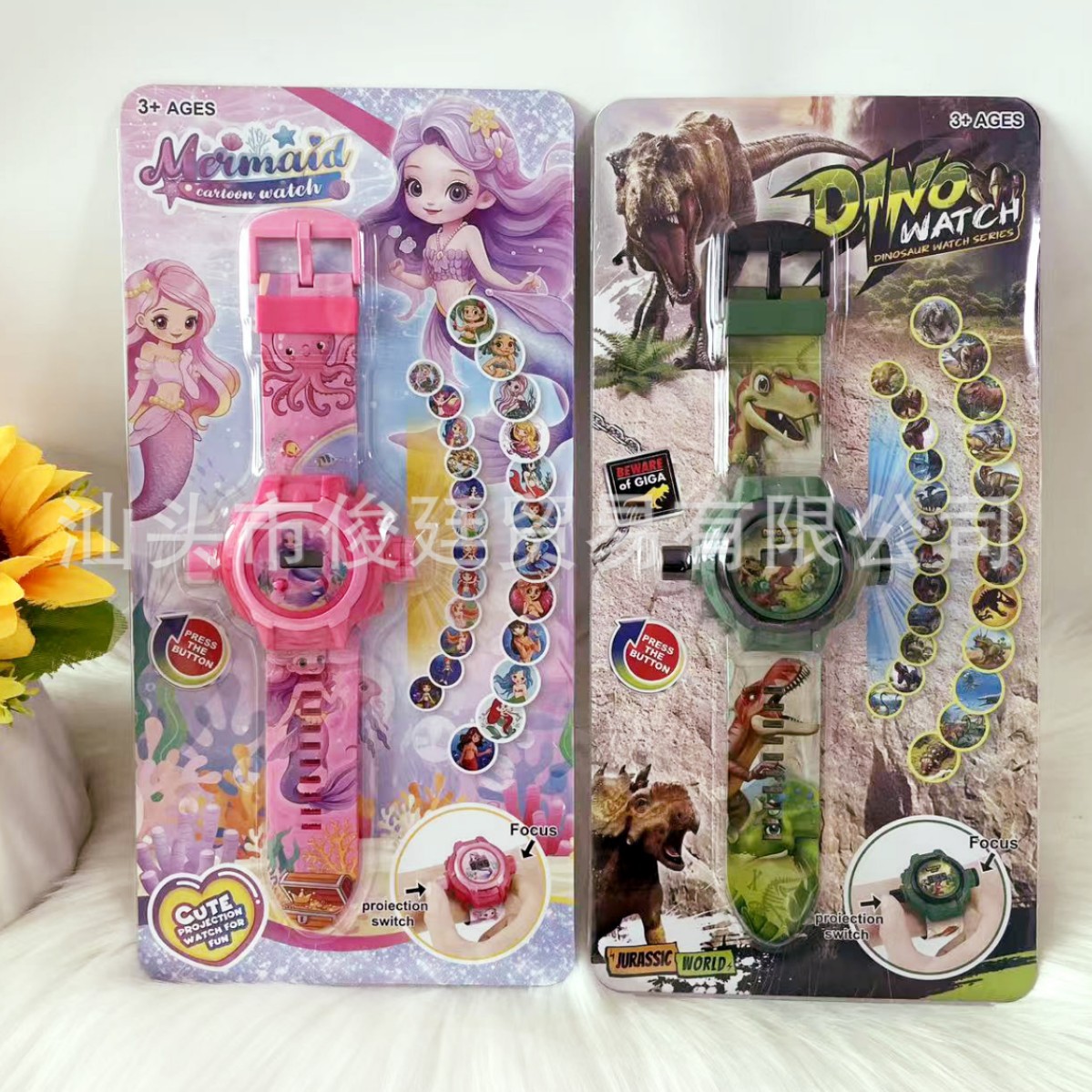 Cross-Border Projection Electronic Watch for Children, Boys and Girls, 24-Pattern Luminous Watch, Elementary School Watch, Wholesale Supply for Street Vendors