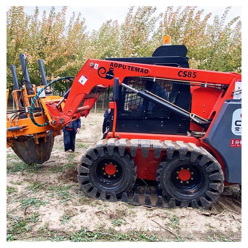 Evergreen tree digging machine hydraulic shovel garden tree